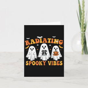 Halloween Radiating Spooky Vibes Ghost X-ray Radio Card