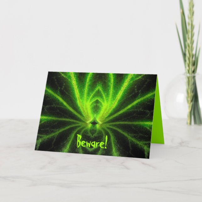 Halloween Radioactive Spider Card (Front)