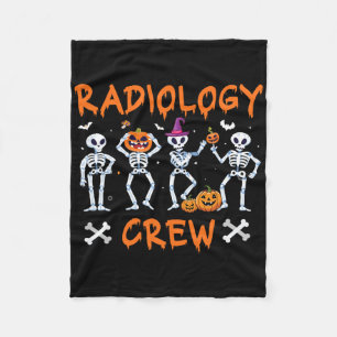 Halloween Radiology Fall Autumn Rad Tech X-ray Tec Fleece Blanket
