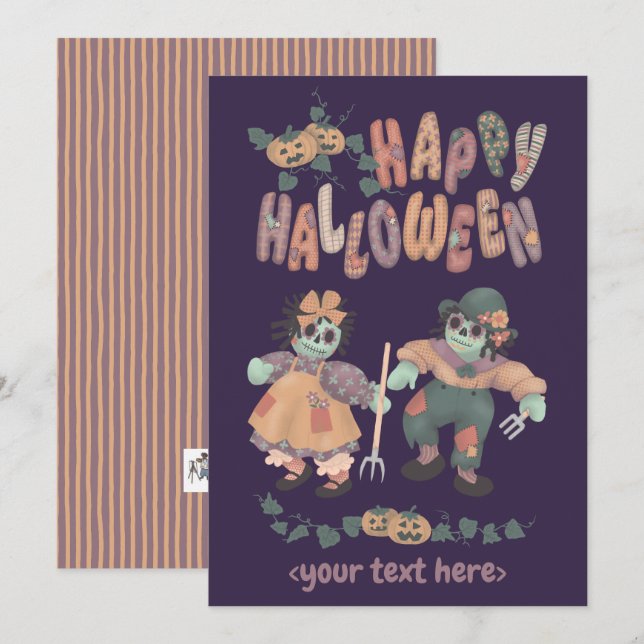 Halloween Rag Doll Zombies (4) - Greeting Card (Front/Back)