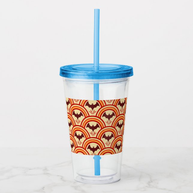 Halloween Rainbow Acrylic Tumbler (Front)