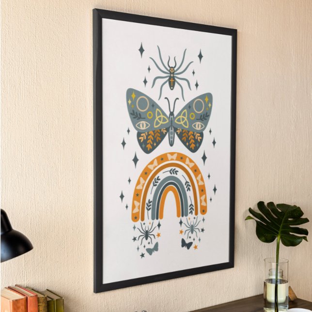 Halloween rainbow, butterflies and spiders poster (Creator Uploaded)
