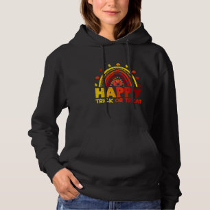 Halloween Rainbow Happy Trick Or Treat With Pumpki Hoodie
