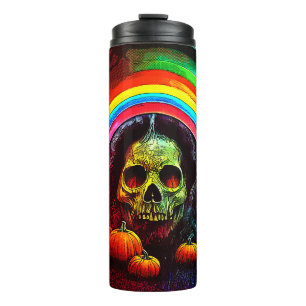Halloween Rainbow Of Evil Thermal Tumbler