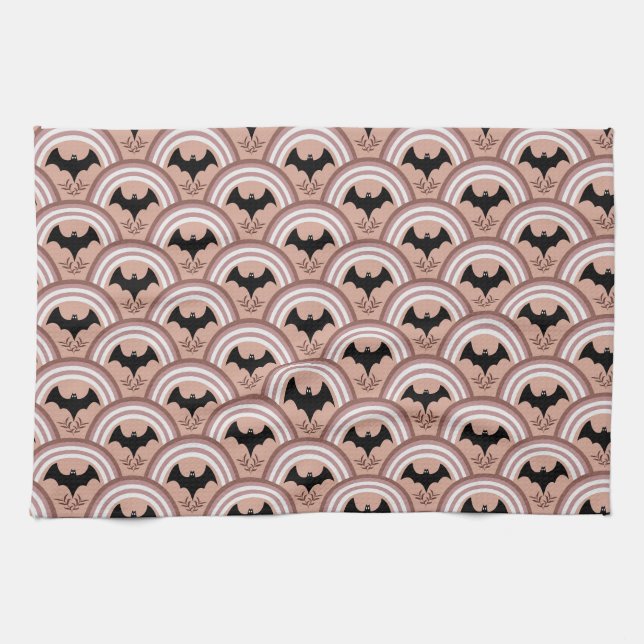 Halloween Rainbow Tea Towel (Horizontal)