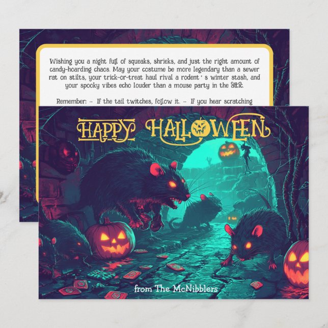 Halloween Ratchelor's Ball Card (Front/Back)