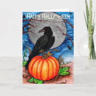 Halloween Raven Card