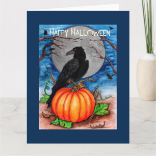 Halloween Raven Card