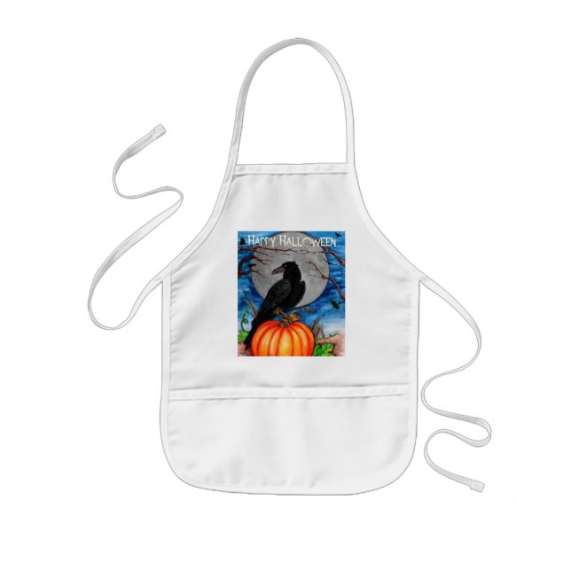 Halloween Raven Kids Apron (Front)