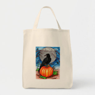Halloween Raven Tote Bag