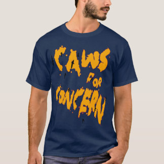 Halloween Ravens Caws For Concern Fun Pun Orange Q T-Shirt