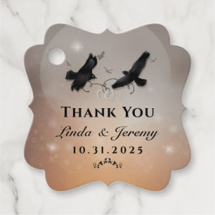 Halloween Ravens Wedding Thank You Favour Favour Tags