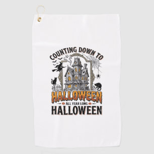 Halloween Ready Shirt Vintage Haunted House Fall G Golf Towel