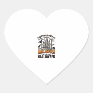 Halloween Ready Shirt Vintage Haunted House Fall G Heart Sticker