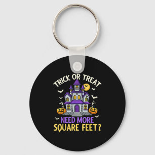 Halloween Real Estate Agent Broker Funny Realtor M Key Ring