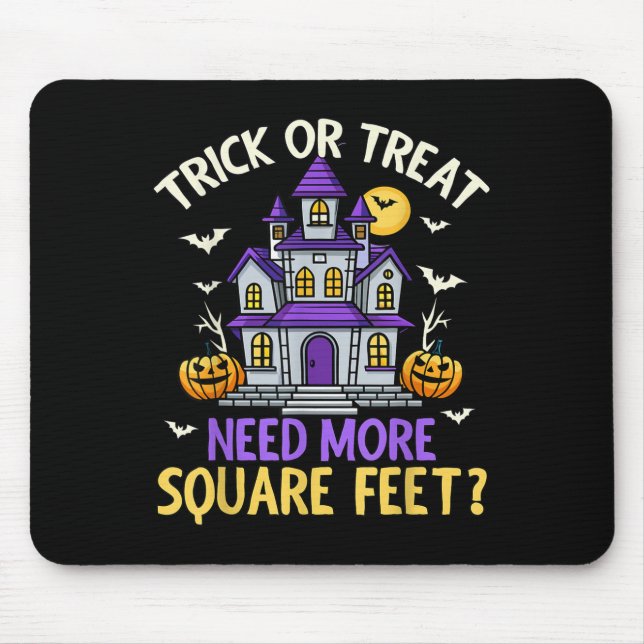 Halloween Real Estate Agent Broker Funny Realtor M Mouse Mat (Front)