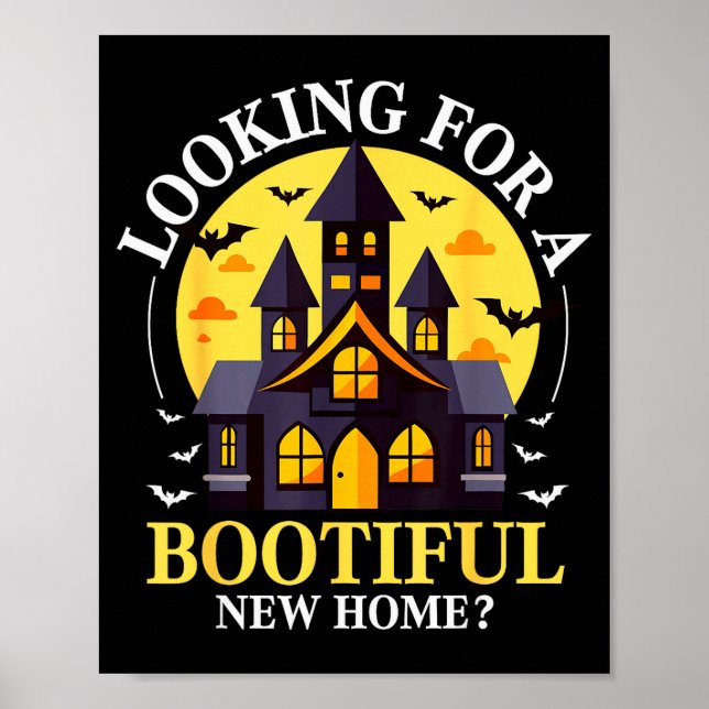 Halloween Real Estate Agent Funny Realtor Bootiful Poster (Front)