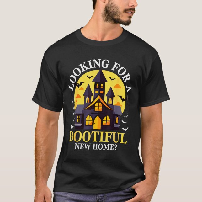 Halloween Real Estate Agent Funny Realtor Bootiful T-Shirt (Front)