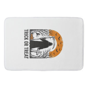 Halloween Reaper Trick Or Treat Vintage Spooky_1 Bath Mat