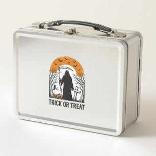 Halloween Reaper Trick Or Treat Vintage Spooky_1 Metal Lunch Box