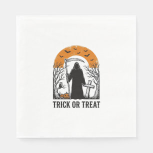 Halloween Reaper Trick Or Treat Vintage Spooky_1 Napkin