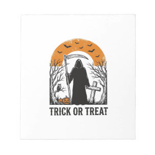Halloween Reaper Trick Or Treat Vintage Spooky_1 Notepad