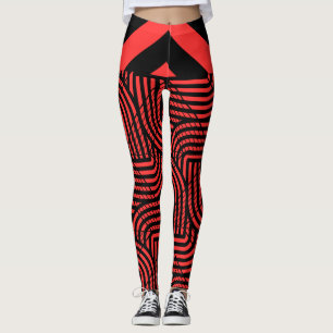 Halloween red and Black Spider Web  Leggings
