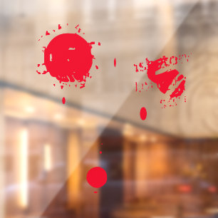 Halloween red blood bloody scary spooky  window cling
