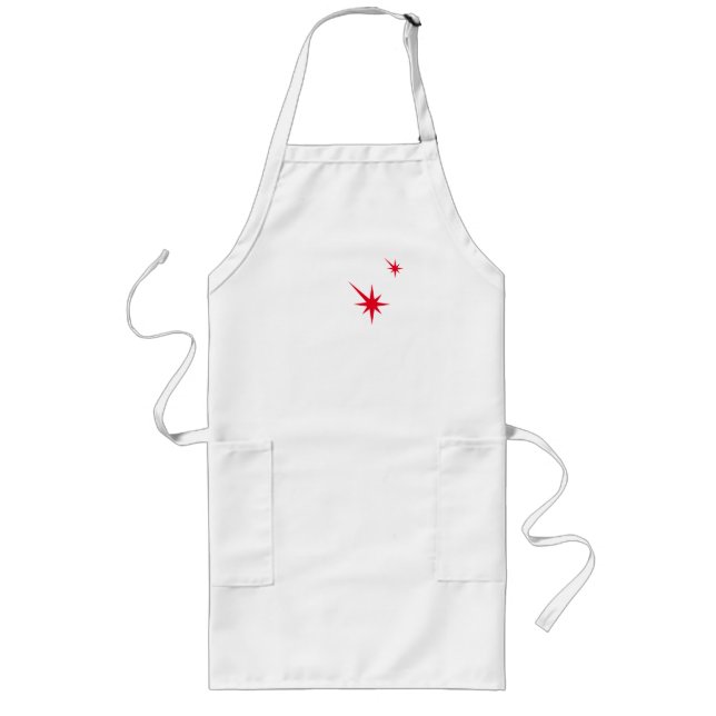 Halloween Red blood bloody starburst funny costume Long Apron (Front)