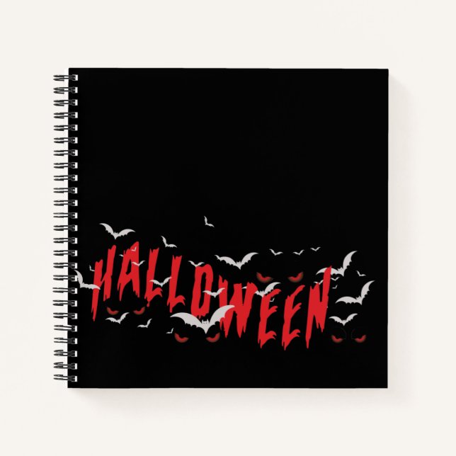 Halloween Red Scary Eyes Notebook (Front)