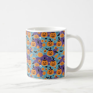 Halloween repeating pattern with pumpkins coffee mug