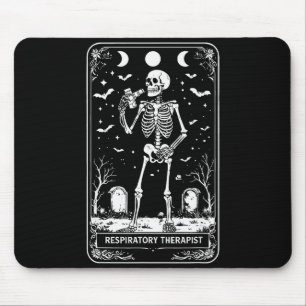 Halloween Respiratory Therapist Tarot Card Pulmono Mouse Mat