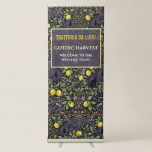 Halloween Retractable Banner Gothic BotanicalLemon