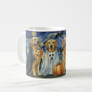 Halloween Retriever Dogs Ghost Boo Witch Costume Coffee Mug