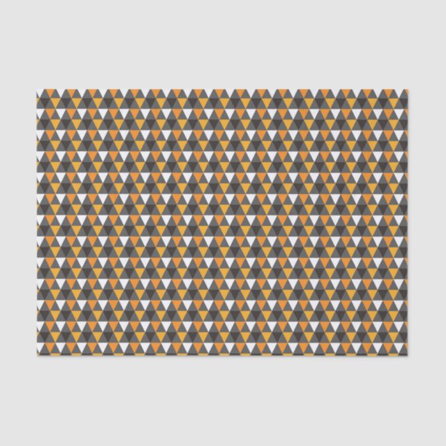 Halloween Retro 1960s Triangle Pattern Tissue Paper (Front)