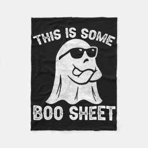 Halloween Retro Boo Ghost This Is Some Boo Sheet  Fleece Blanket