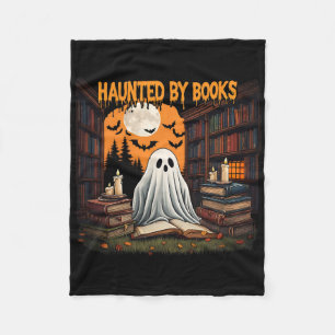 Halloween Retro Bookish Witch Boo Ghost Haunted Bo Fleece Blanket