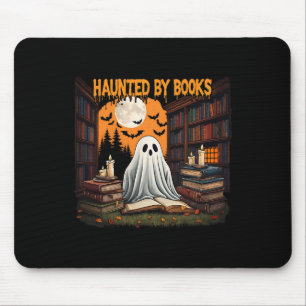 Halloween Retro Bookish Witch Boo Ghost Haunted Bo Mouse Mat