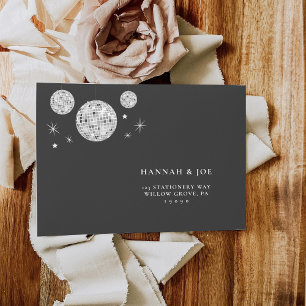Halloween Retro Disco Spiders & Disco Ball Wedding Envelope
