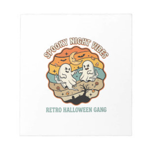 Halloween Retro Ghost Night Notepad