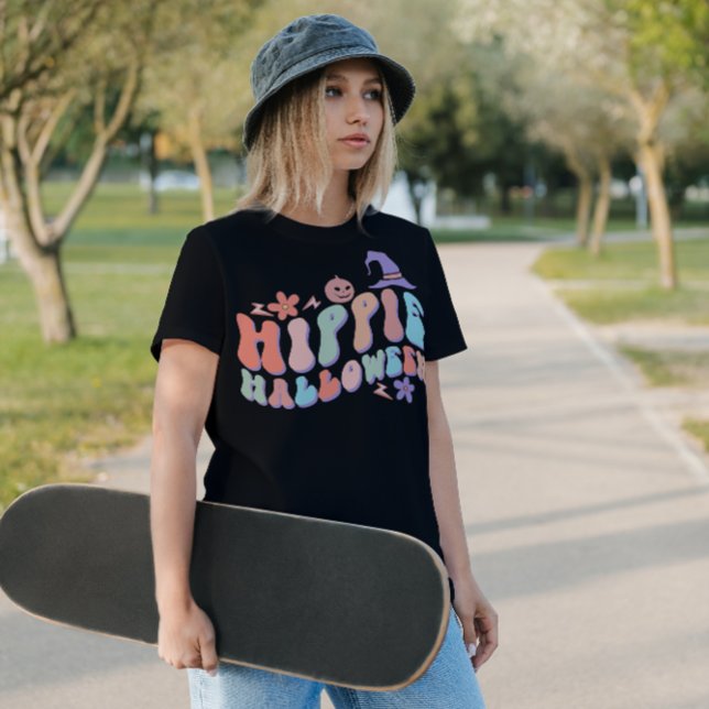 HALLOWEEN RETRO GROOVY HIPPIE HALLOWEEN T-Shirt (Creator Uploaded)