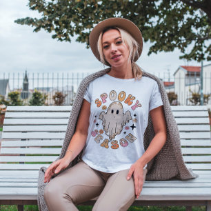 HALLOWEEN RETRO GROOVY SPOOKY SEASON GHOST 👻 T-Shirt