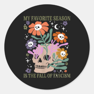 Halloween Retro My Favorite Season Is The Fall Of  Classic Round Sticker