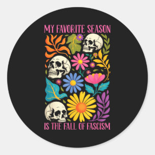 Halloween Retro My Favorite Season Is The Fall Of  Classic Round Sticker