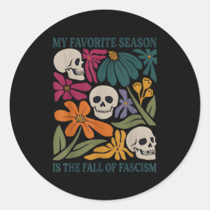 Halloween Retro My Favorite Season Is The Fall Of  Classic Round Sticker