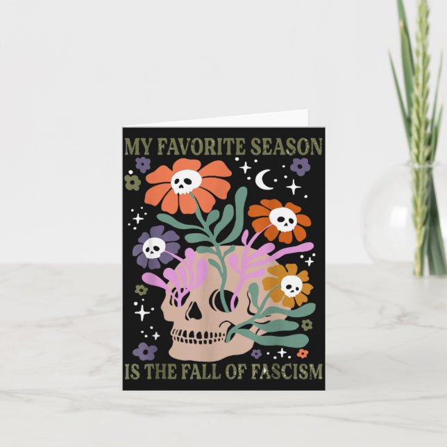 Halloween Retro My Favourite Season Is The Fall Of Card (Front)