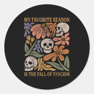 Halloween Retro My Favourite Season Is The Fall Of Classic Round Sticker