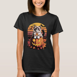 Halloween Retro Ragdoll Cat Ragdolls Puppy Cats T-Shirt