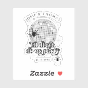 Halloween Retro Spiders & Disco Ball Wedding