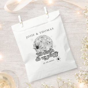 Halloween Retro Spiders & Disco Ball Wedding Favour Bags